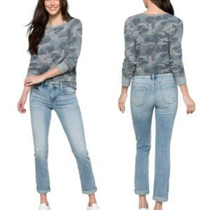 Cosmic Blue Love Adrianne Boyfriend Distressed Cotton Jeans - Indigo - 28